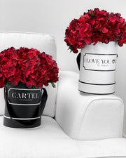 Limited! Scented silk red hydrangeas (Choose your box colour)