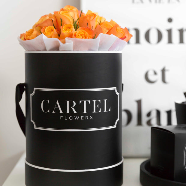 ORANGE FRESH BLOOMS White Box – Cartel Flowers